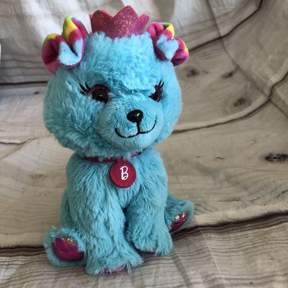 Barbie Pet  Blue Princess Puppy 7" Beanbag Plush‎ Stuffed Animal Dog